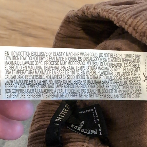 Brown Corduroy Women's Shorts - Picture 3 of 4